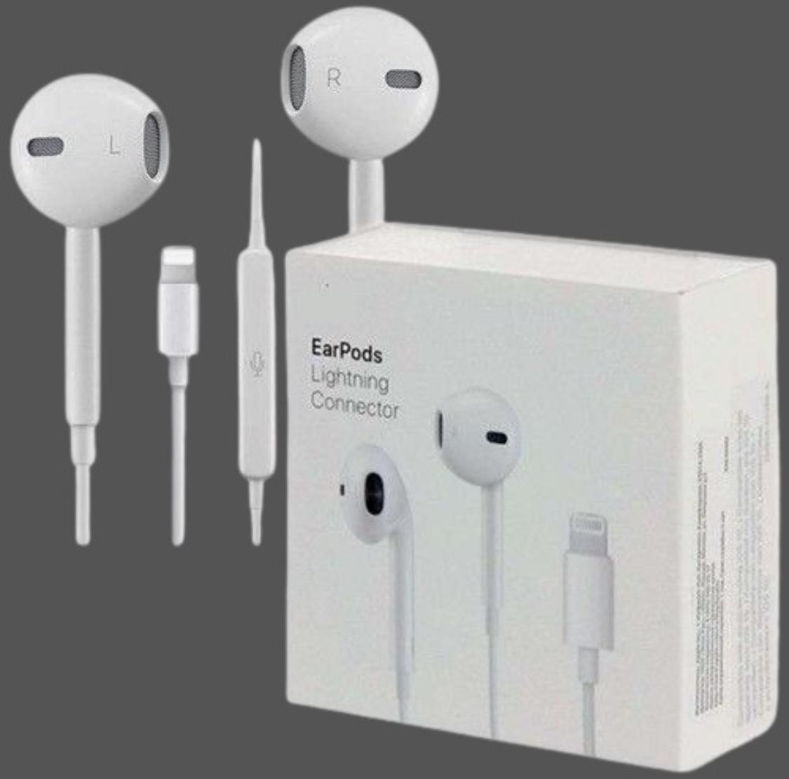 Apple Lightning EarPods with Mic – Plug & Play Wired Earphones