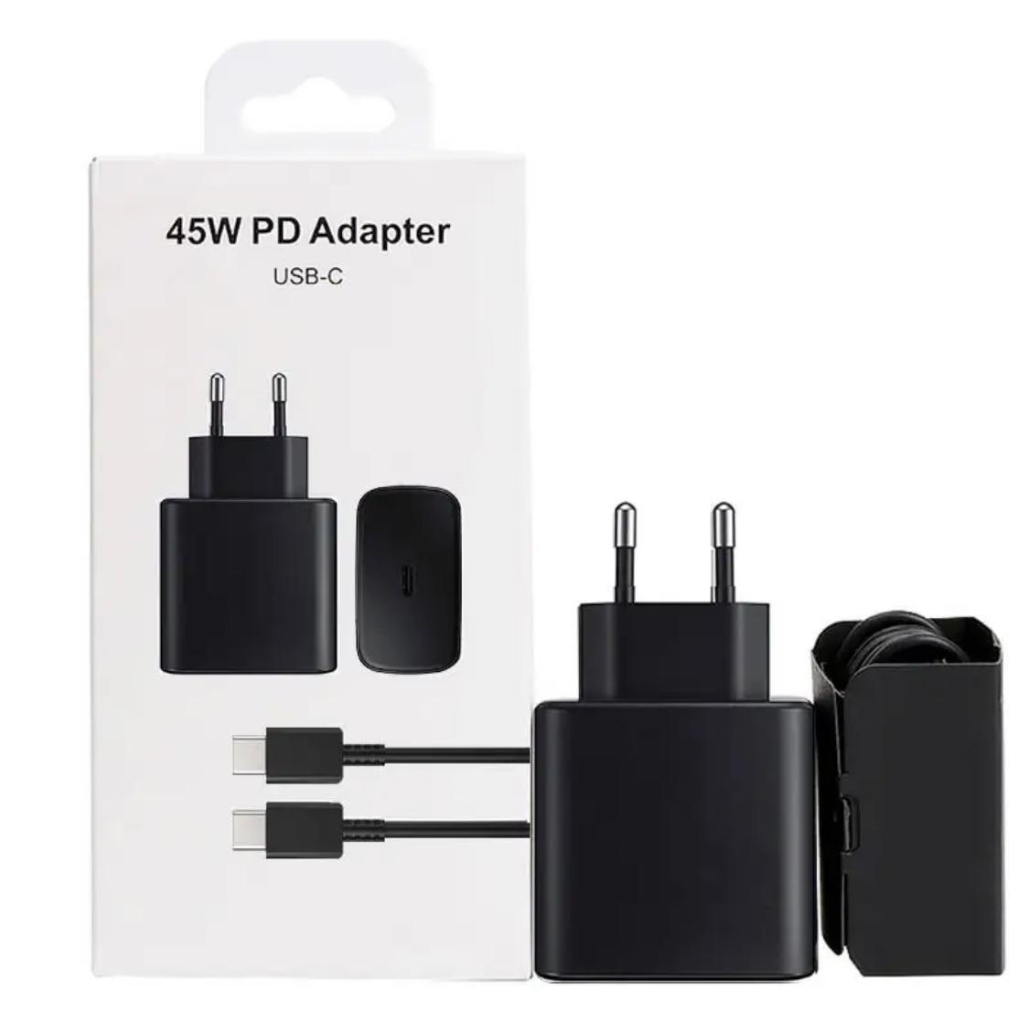 45W USB-C PD Fast Charger with Type-C Cable – Super Fast Charging Adapter