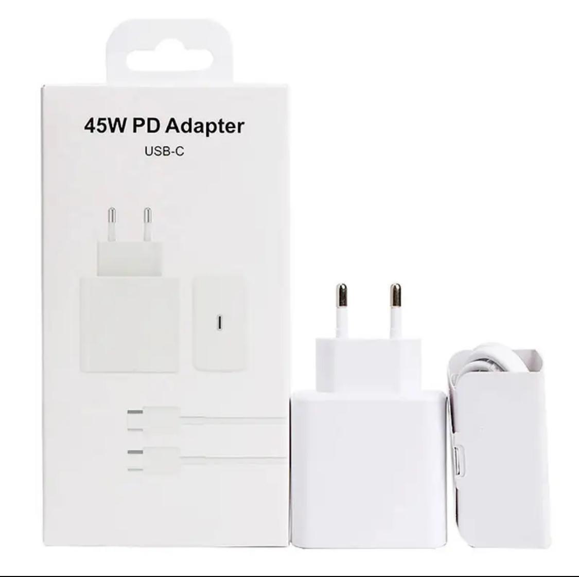 45W USB-C PD Fast Charger with Type-C Cable – Super Fast Charging Adapter